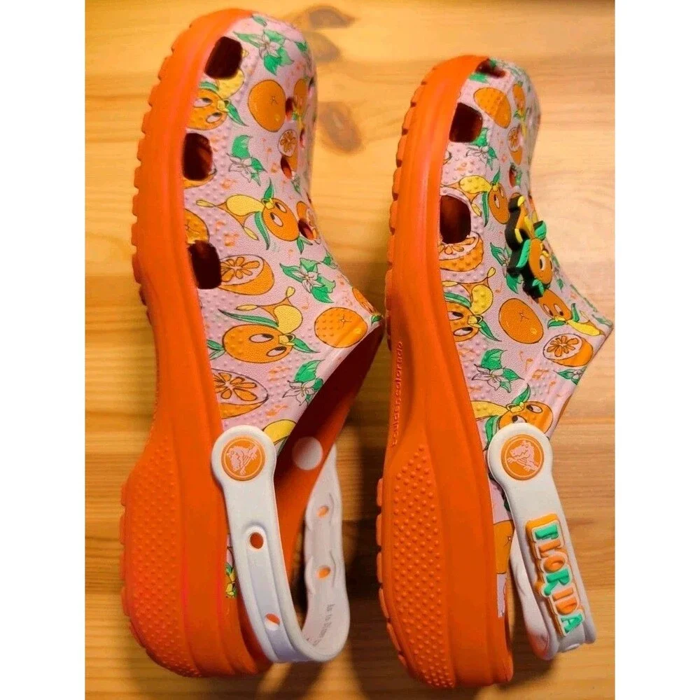 Disneys Orange Bird 50th Anniversary Crocs Women's Size 10 Men's Size 8